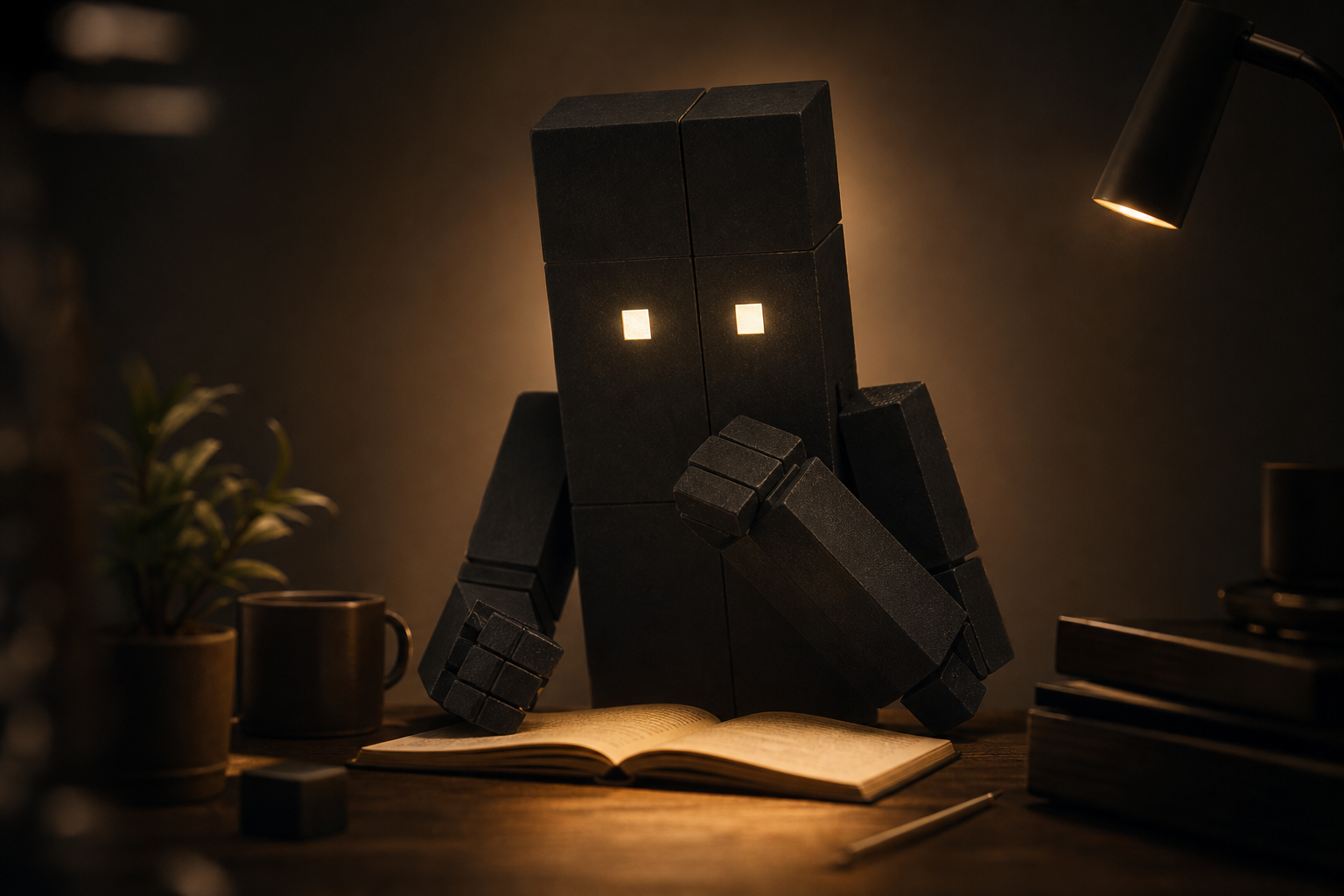 TARS reading in a warm editorial study, used as the journal portrait image